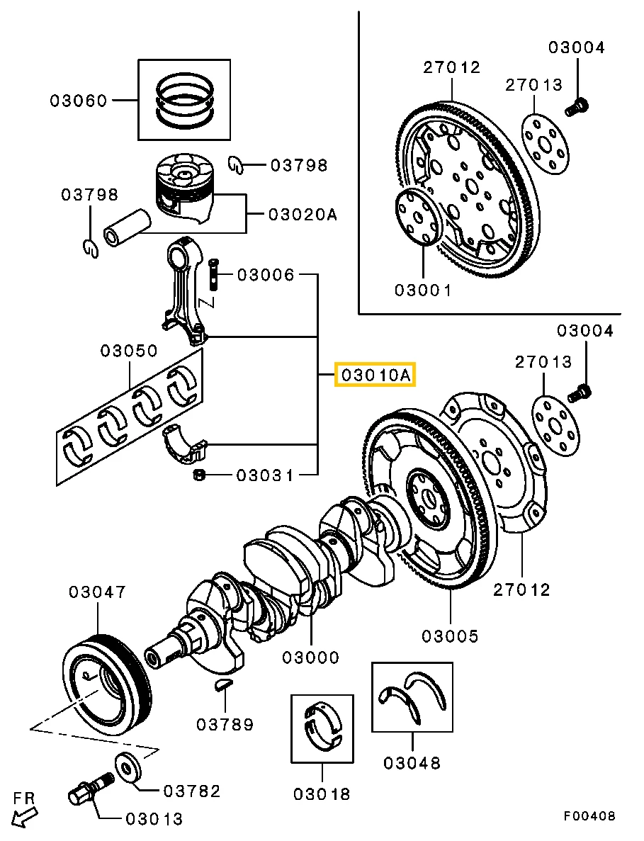 1115A035 • 1115A343 Mitsubishi L200 / Pajero Hajtókar (2.5 DI-D 4D56, 2005–)