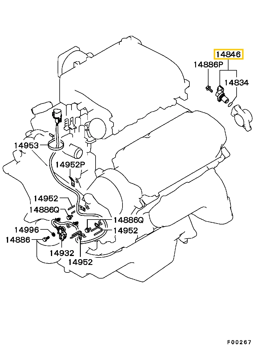 MD360196 Mitsubishi Pajero Vezérműtengely Holtpont Jeladó (3.8 L 6G75 • 2000–2006)