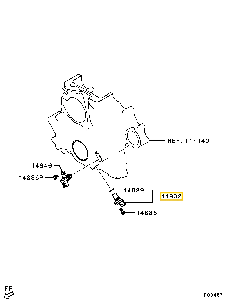 MR985041 Mitsubishi L200 / Pajero Főtengely Holtpont Jeladó • (3.2 DI-D, 2005–)