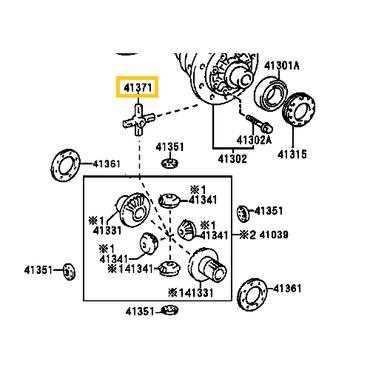 Kereszttengely - 41306-35010 41371-35020 41306-35040 41306-0K010