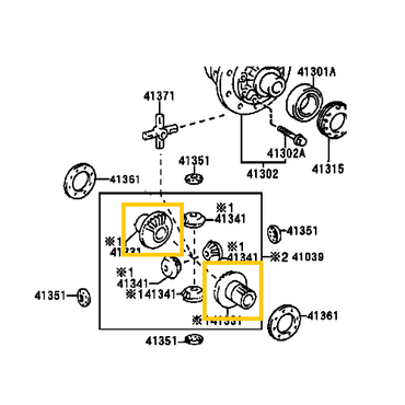 Napkerék - 41331-35010 41331-35011 41331-35030 41331-35040 41331-60040