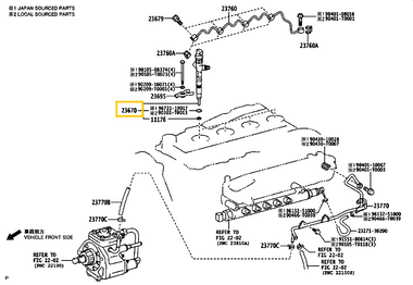 23670-0L090 Toyota Land Cruiser Injektor 2009-2020