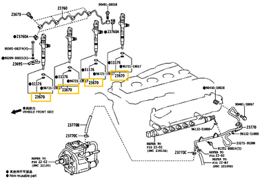 23670-0L090 Toyota Land Cruiser Injektor 2009-2020