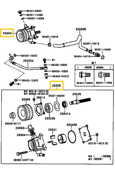 29300-54180 Toyota Hiace Vákuumszivattyú 1989-2006